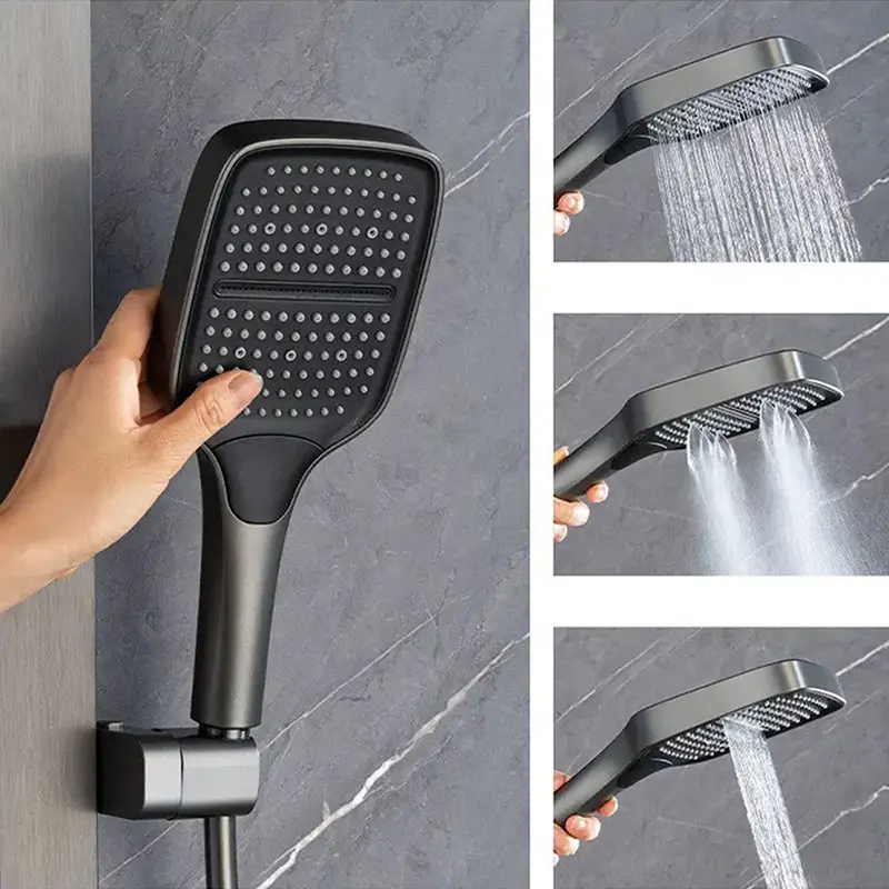 3 ປຸ່ມຟັງຊັນເລືອກ Square Rain Hand Shower Head