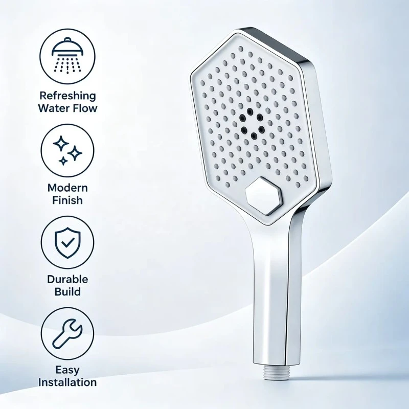 ປຸ່ມອອກແບບຫ້ອງນ້ໍາ Waterfall Hand Shower
