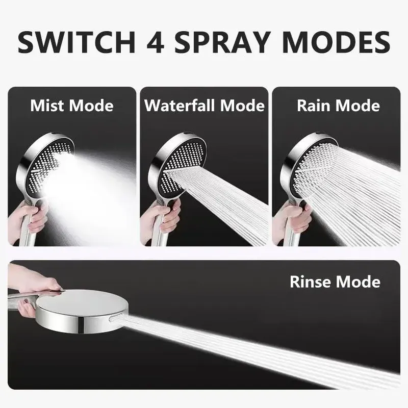 Push Button Switch Shower Handheld Multi-functional Shower